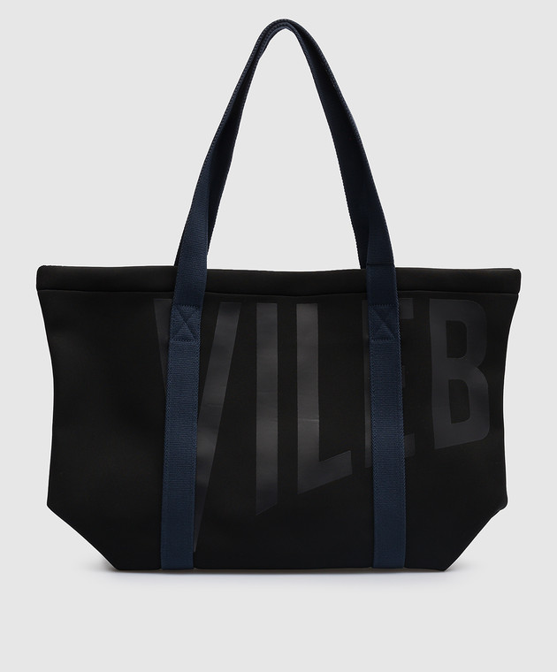 Vilebrequin Black beach bag with logo BSBC1137