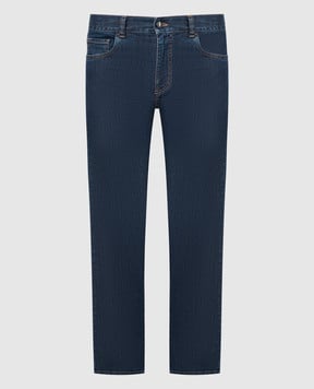 Canali Синие джинсы с логотип патч PD0001891719