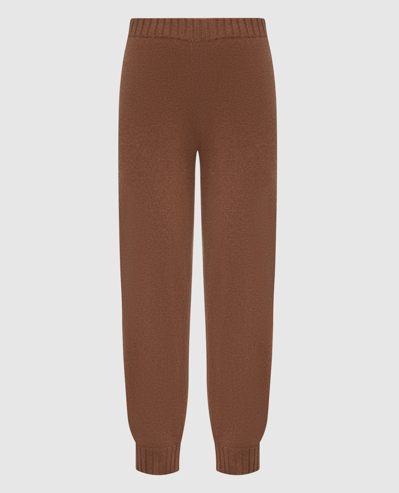 Brown cashmere joggers