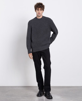 Alexander McQueen Сірий светр з вовни 760754Q1BAF
