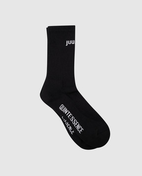 Juun.j Чорні шкарпетки з логотипом JC42KTP015