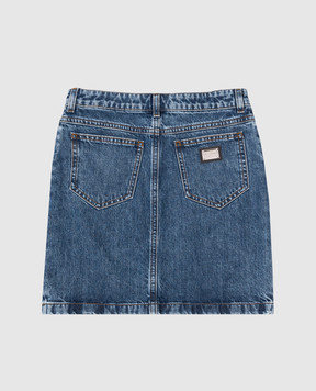 Dolce&Gabbana Детская джинсовая юбка с логотипом L55I03LDC256