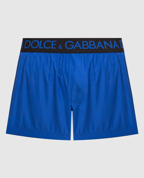 Dolce&Gabbana Синие шорты для плавания с логотипом M4B44TFUSFW