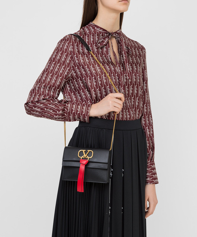 Valentino Черная кожаная сумка 