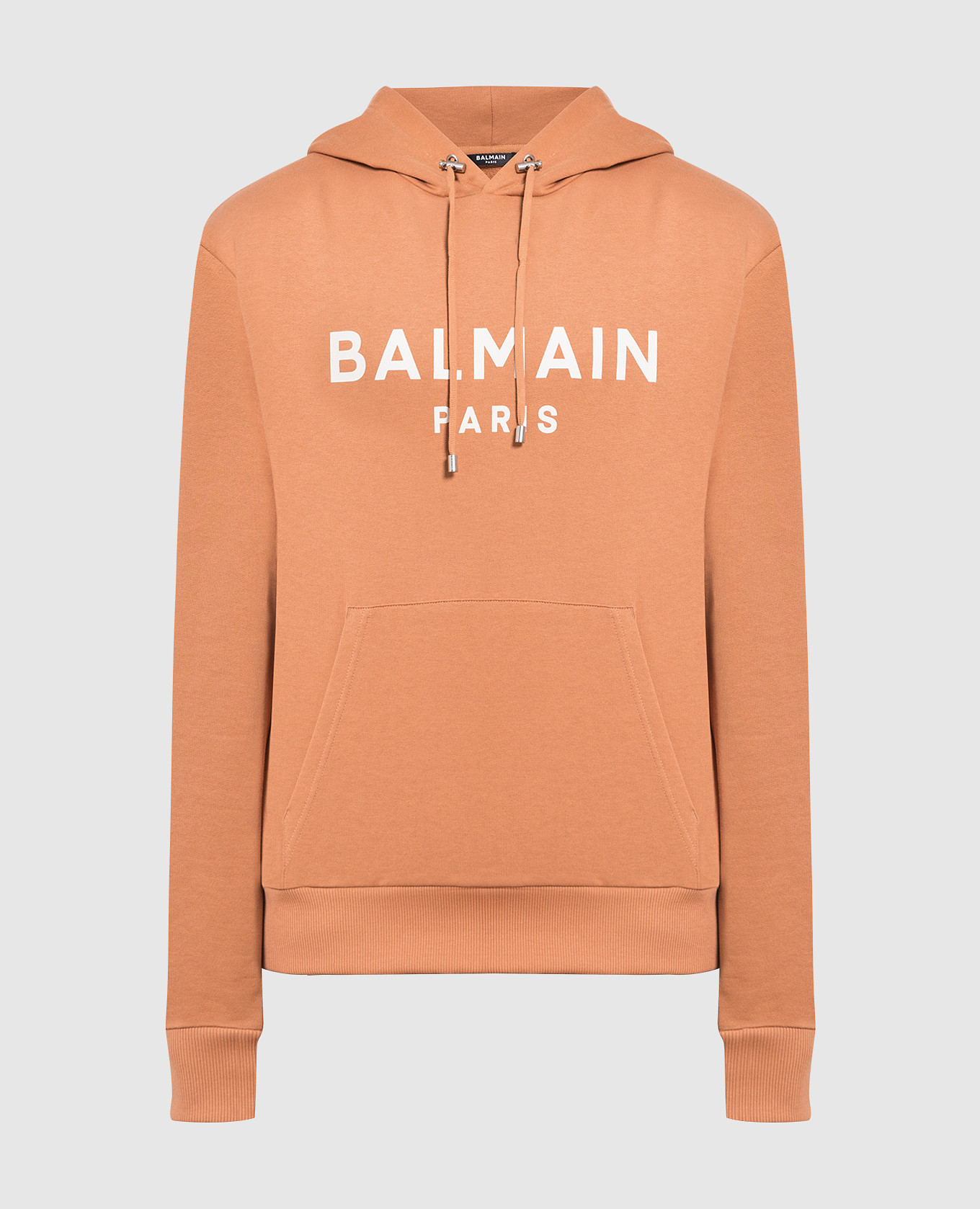 

Коричневое худи с принтом логотипа, Коричневый, Худи