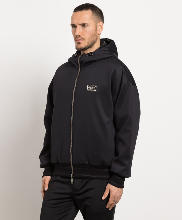 Dolce&Gabbana Черная двусторонняя куртка с логотипом G9ZT7TFUGK6 изображение 3