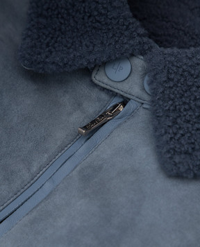 Loro Piana Детская голубая дубленка Lucky Hartfield F1FAG3696