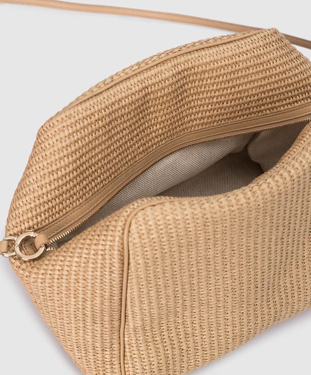 Loro Piana Бежева плетена сумка через плече FAM1853 зображення 4