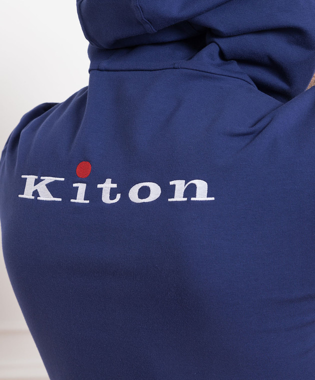 Kiton Синий спортивный костюм с вышивкой логотипа UMK0241 изображение 5