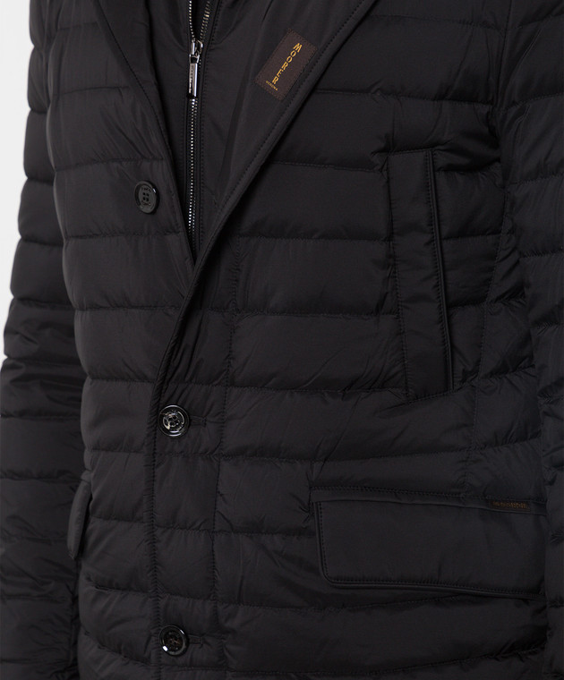 MooRER Чорна куртка PONTI-S3 з простібкою у вигляді горизонтальних смуг PONTIS3 зображення 5