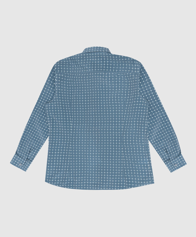 Stefano Ricci Children's blue patterned shirt YC002685SC1655 image 2