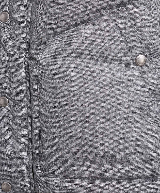 Brunello Cucinelli Gray down vest made of wool and cashmere MQ4651942 image 5