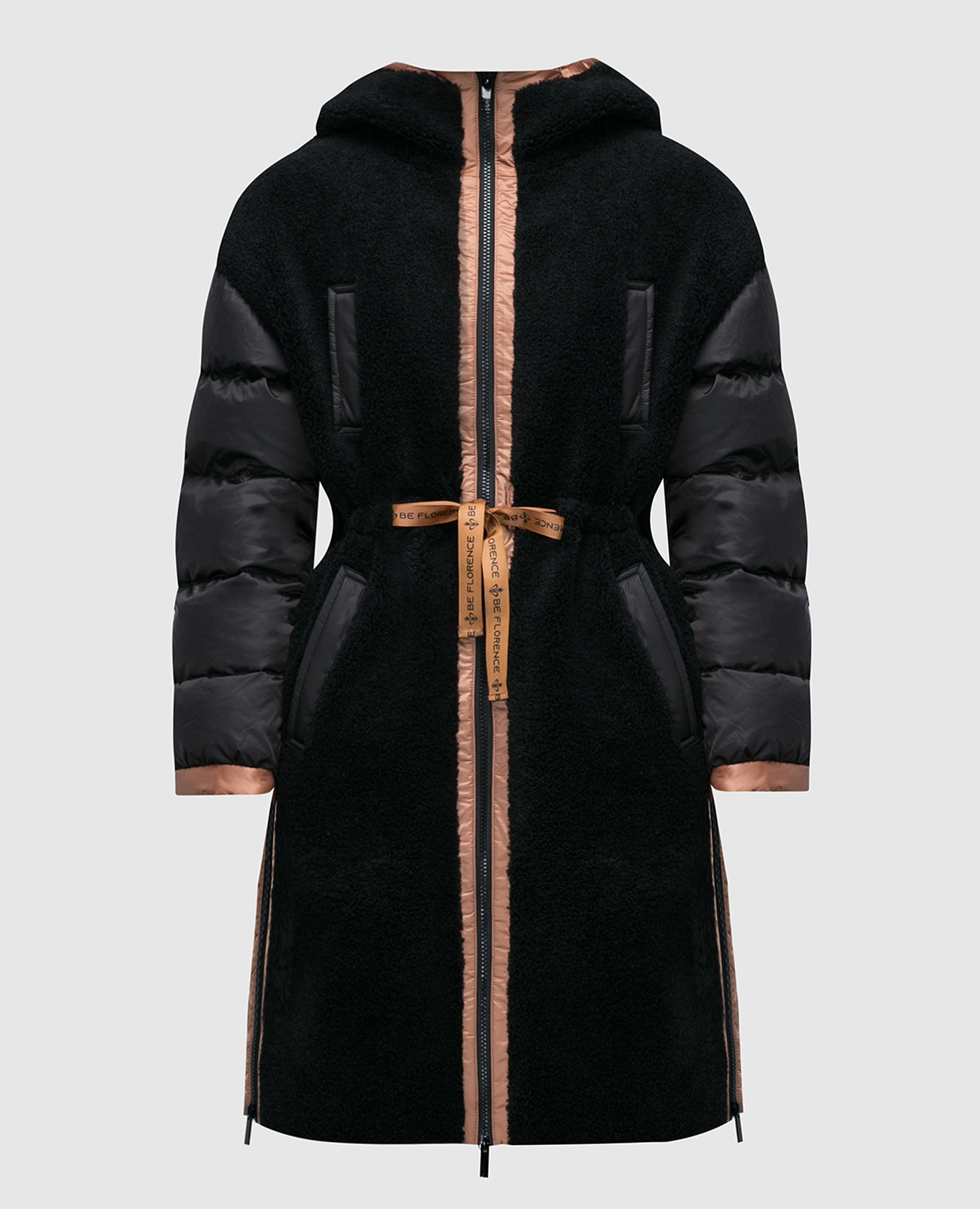 

Черный пуховик с логотипом, Пуховики