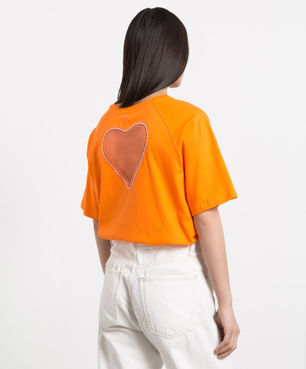 Twinset Actitude Orange t-shirt with crystals 231AP2111 изображение 4