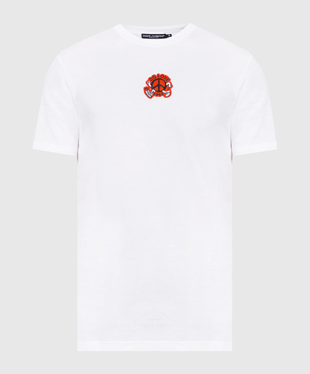Dolce&Gabbana Біла футболка з патчем G8NV2ZG7BZQ