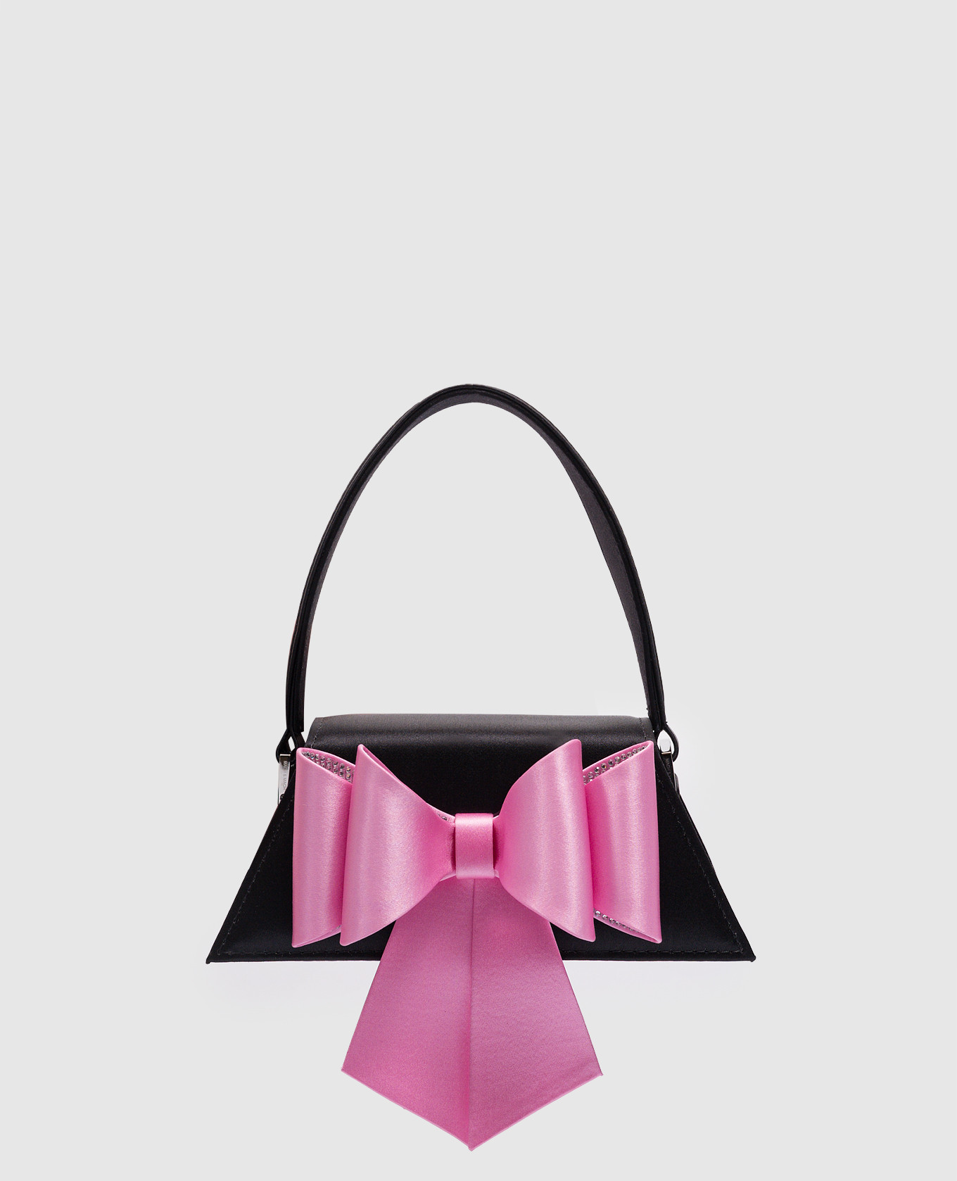 

Черная сумка мини Le Cadeau Satin Bow, Черный, Маленькие сумки