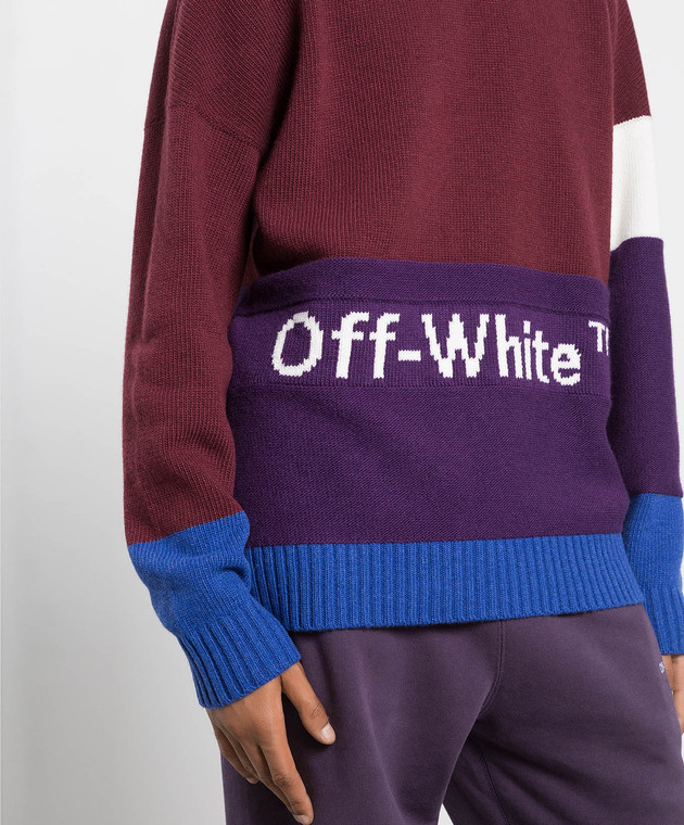 Off white clearance burgundy crew neck