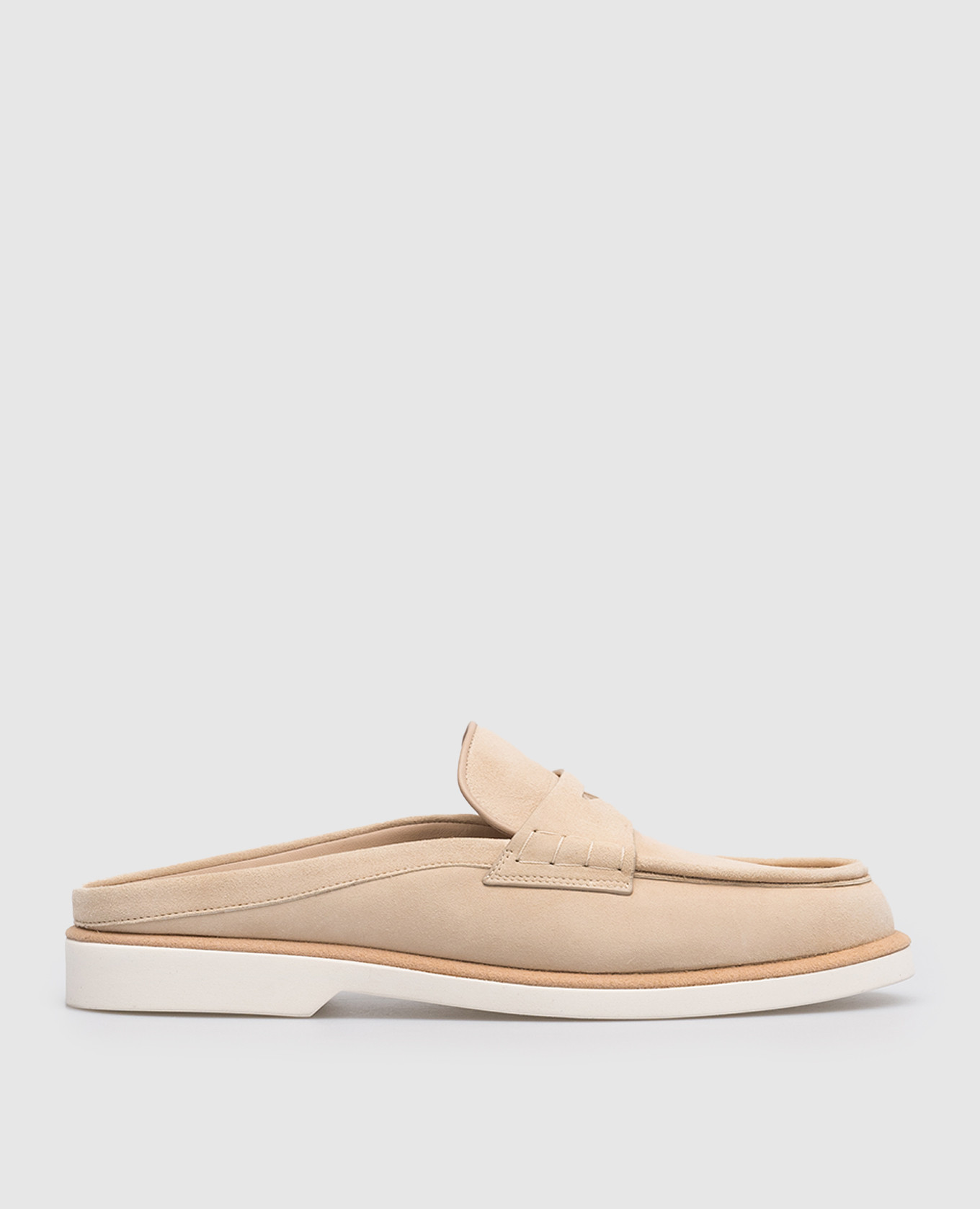 

Бежевые замшевые мюли, Бежевый, Мюли