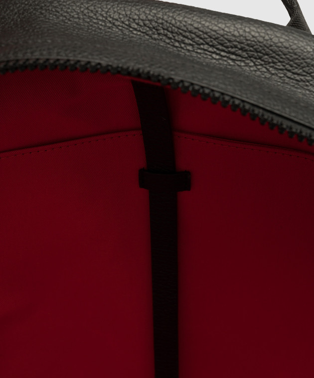 Kiton Черный кожаный рюкзак с логотипом UBBACKN00845 изображение 4