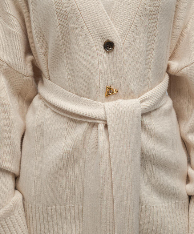AERON Grappa beige wool and cashmere cardigan GRAPPA image 5