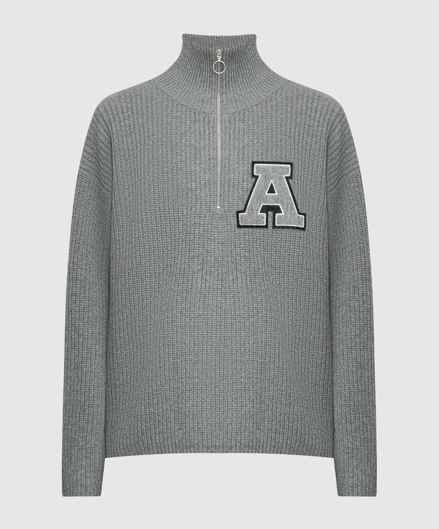Axel Arigato Gray Team sweater with logo patch A0418007