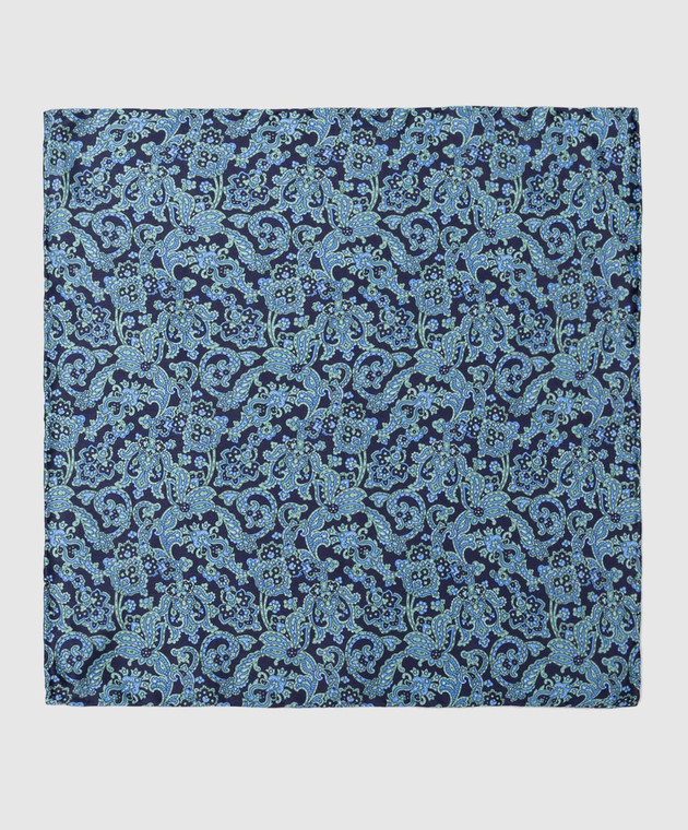 Stefano Ricci Children's blue patterned silk tie and handkerchief set YDX27001 image 2