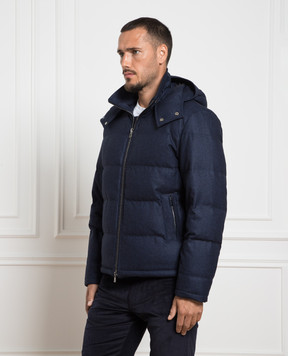 ISAIA Синий пуховик из шерсти SW71958238R