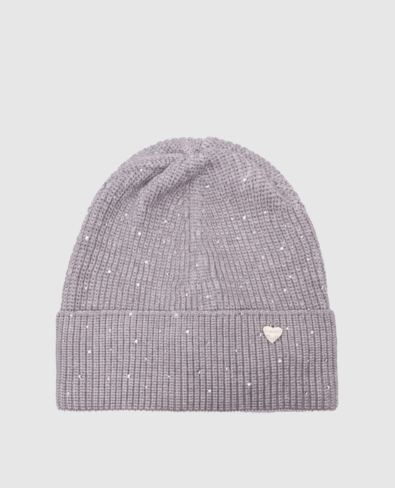 Children's gray hat with crystals