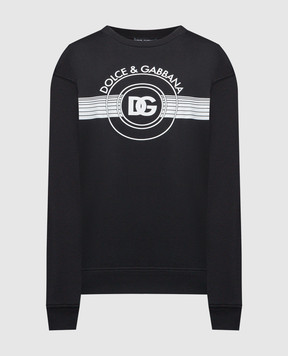 Dolce&Gabbana Черный свитшот с логотипом G9AHSTG7J6C