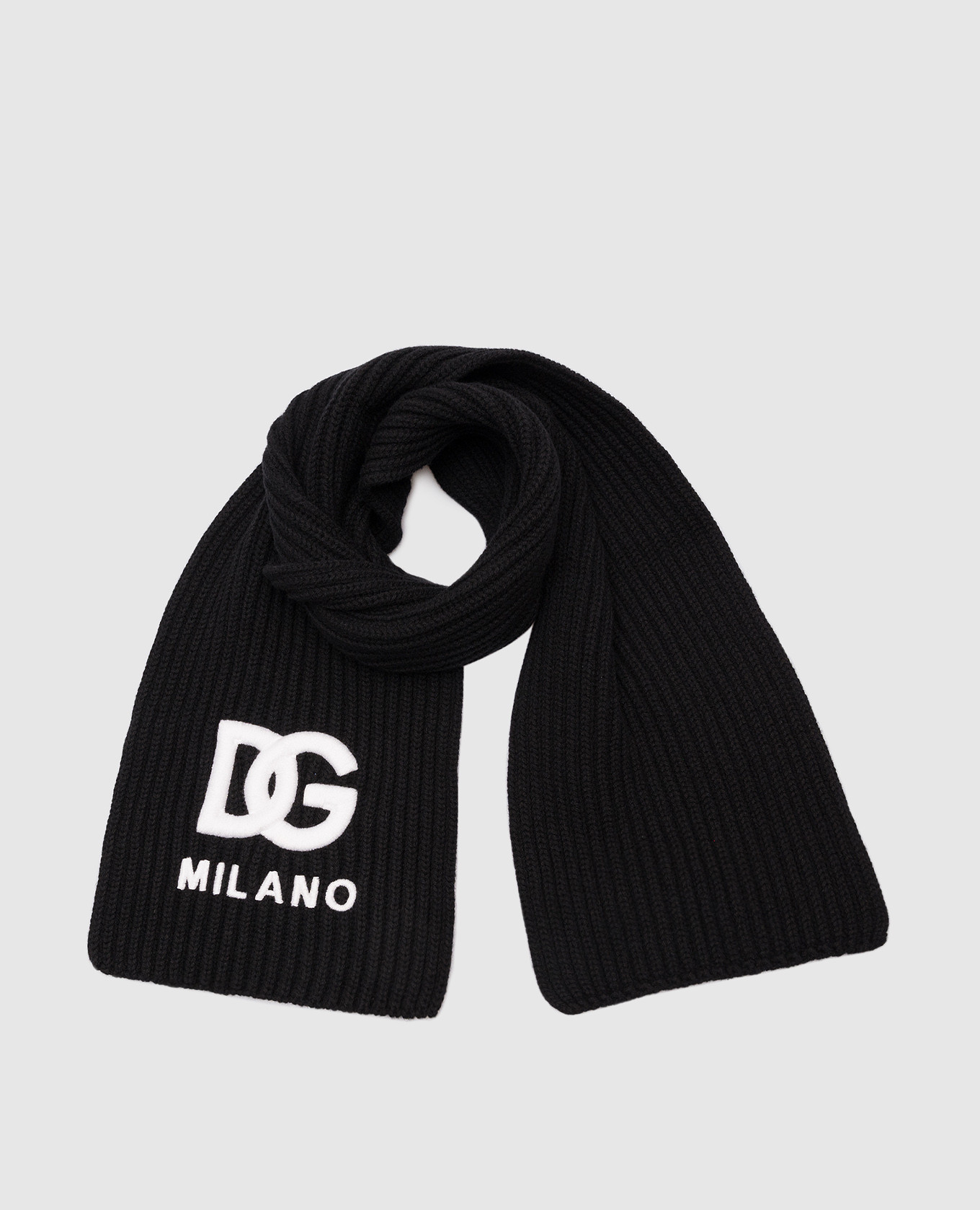 

Детский черный шарф с логотипом, Шарфы