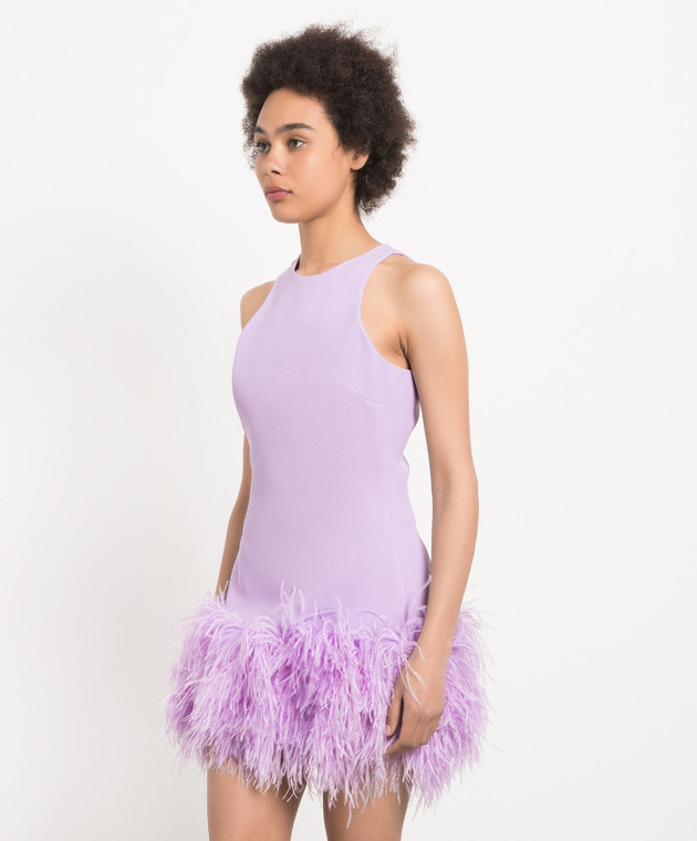 David Koma Violet mini dress with ostrich feathers SS23DK46D image 3