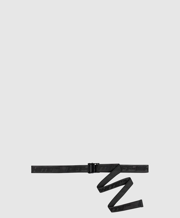 Off-White Чорний ремінь Industrial з текстурним логотипом OMRB012S22FAB002