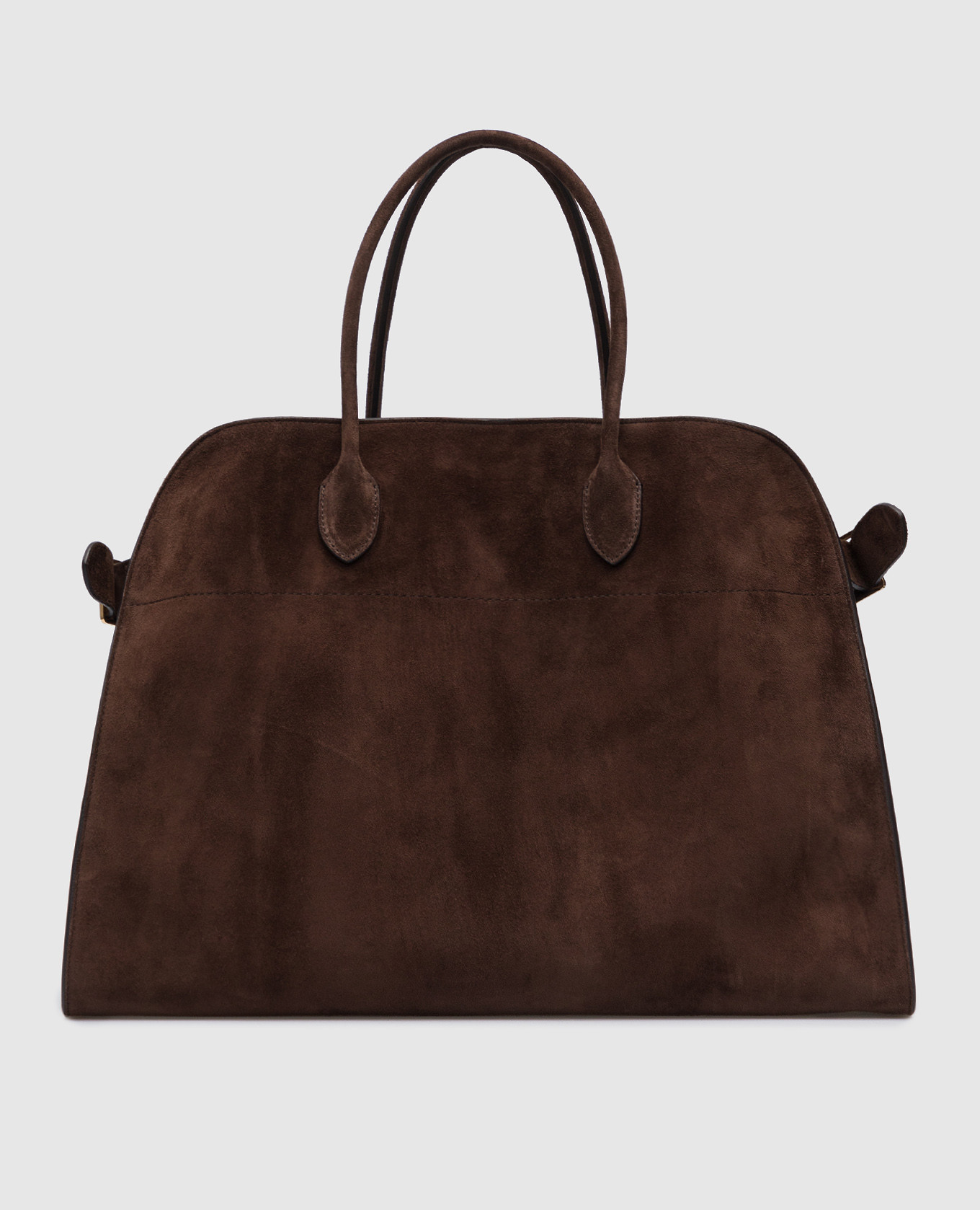 

Коричневая сумка-боулер Margaux 17 из замши., Коричневый, Сумки через плечо