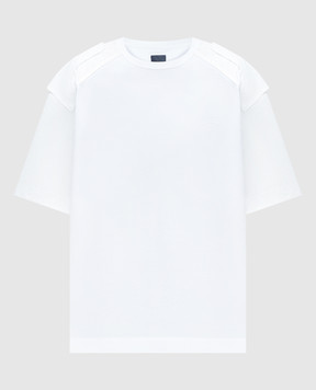 Juun.j Біла футболка з вишивкою логотипа JC4342P011