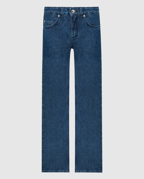 Off-White Сині джинси з патчем логотипа OWYA059C99DEN001