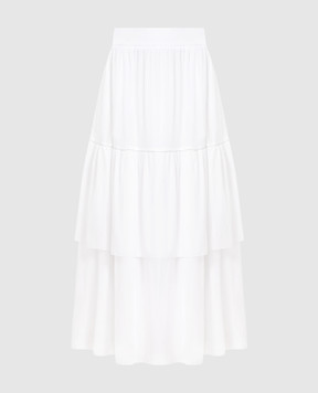 Peserico Белая юбка с цепочкой мониль P05255L100481