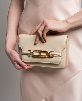 Tom Ford Бежева шкіряна сумка крос-боді L1738LCL056X