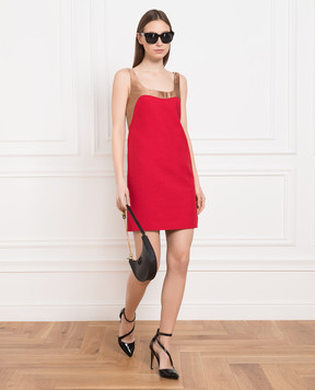 Valentino Червона сукня з вовни і шовку 2B0VA3R01CF