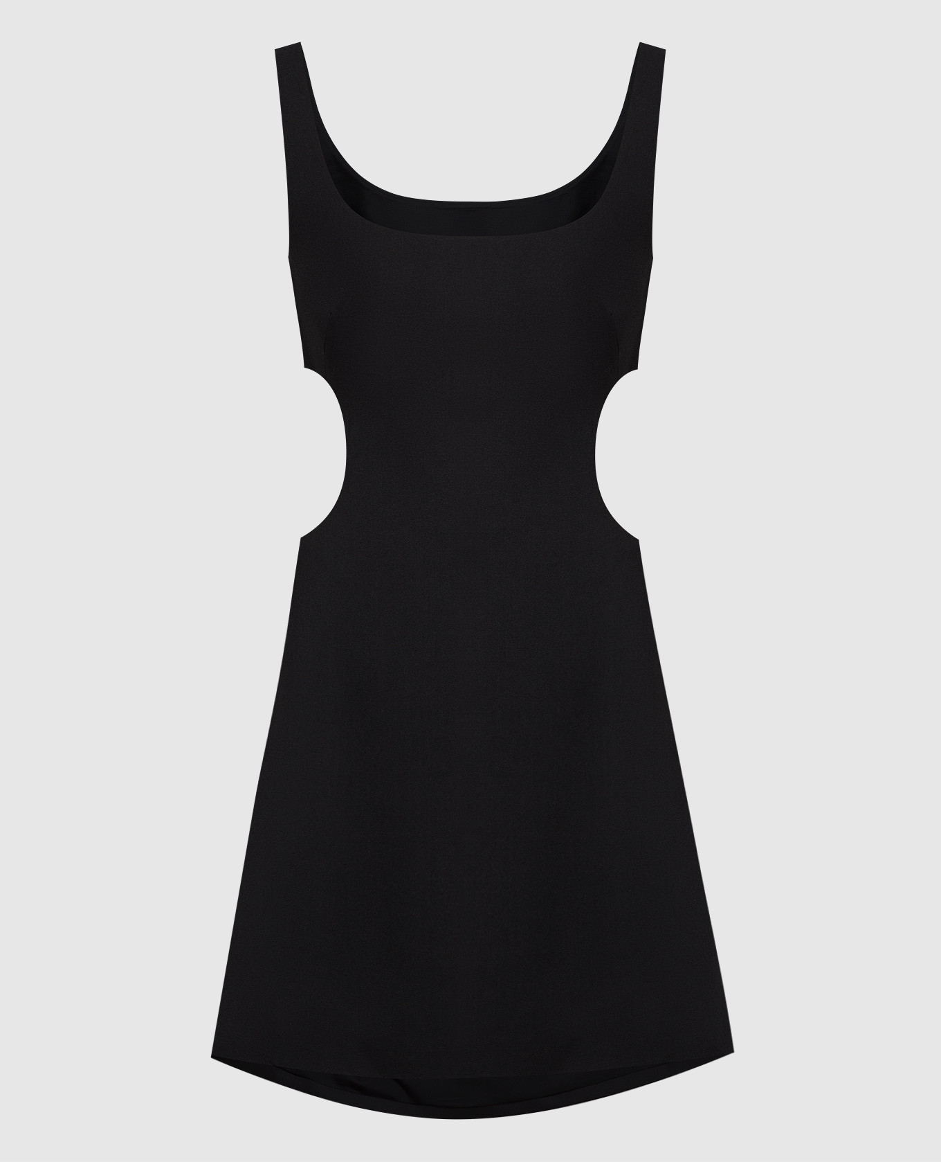 Черное платье мини из шерсти