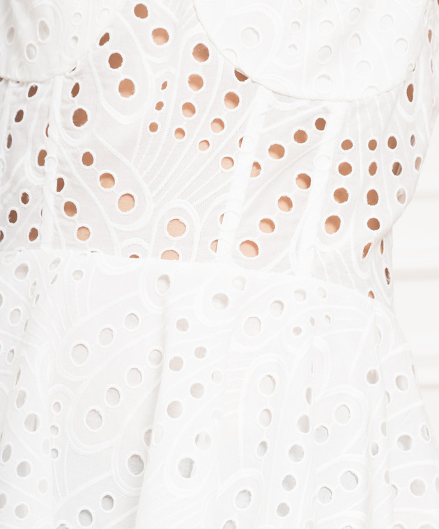 Charo Ruiz Біла сукня-бюстьє Nina з вишивкою бродері 223610 зображення 5