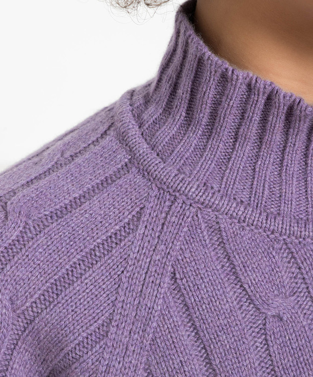 Babe Pay Pls Purple sweater made of cashmere in a textured pattern MD9701305341TR image 5