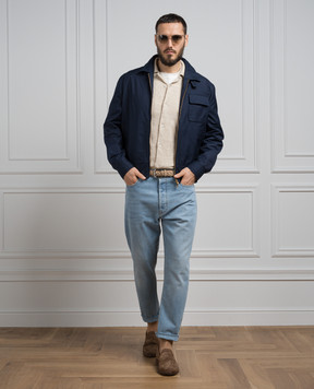 Brunello Cucinelli Бежевый кардиган с льном M2L00365