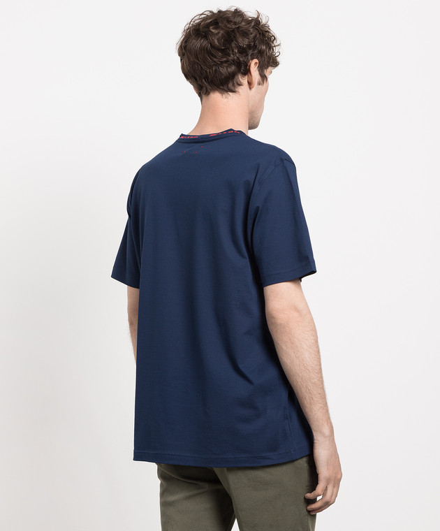 Kiton Blue t-shirt with logo UK1461E23 image 4
