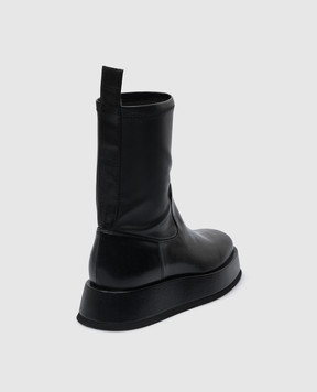 Gia Borghini Черные кожаные ботинки RHW11N5000