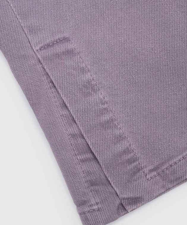 Brunello Cucinelli Детские фиолетовые джинсы с цепочкой мониль BA195P479B изображение 3