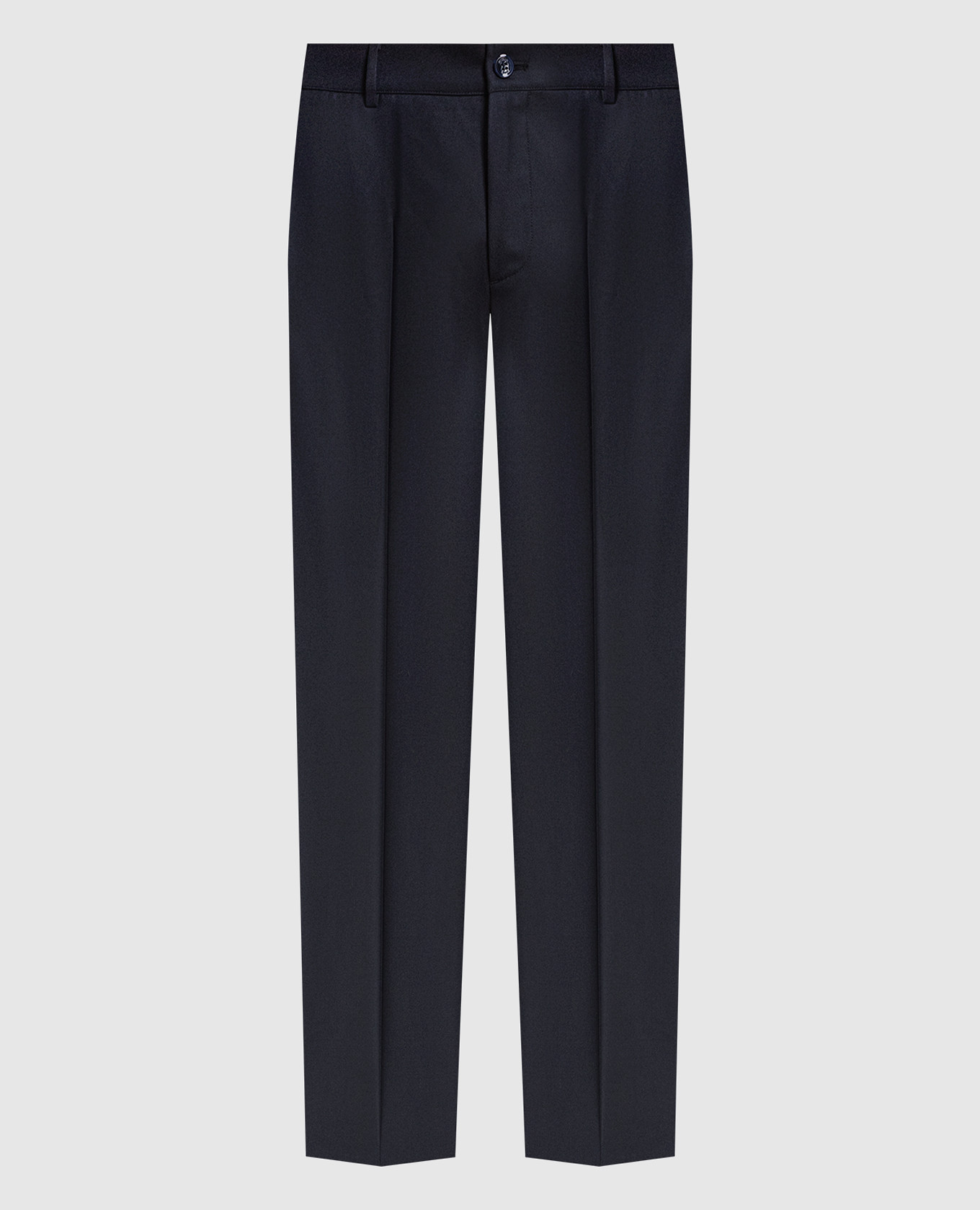 Blue wool trousers with logo