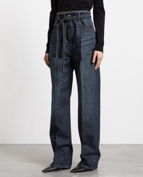 Max Mara Sportmax Синие джинсы RAGNO с двойной конструкцией RAGNO