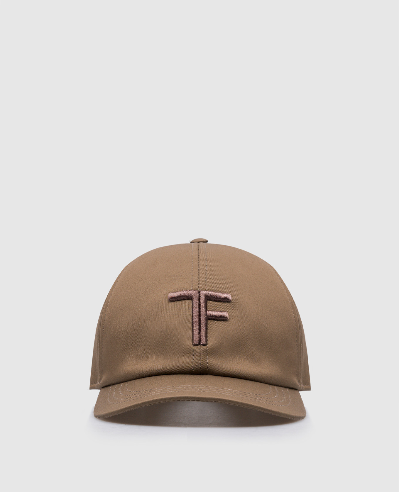 Brown cap with textured logo
