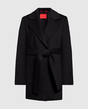 Max & Co Черное пальто из шерсти SHORTRUN
