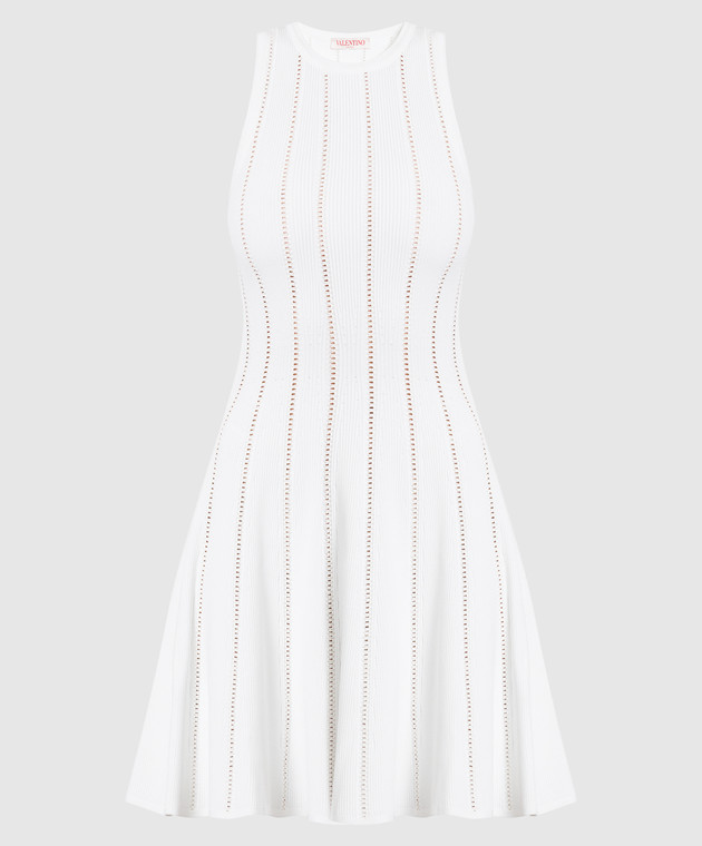 Valentino Біла сукня міні з перфорацією XB0KD08C75G